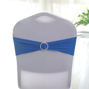 5 Spandex Stretchable Chair Sashes with Silver Diamond Ring Buckle