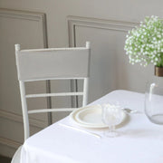 5 Spandex Stretchable Chair Sashes with Silver Diamond Ring Buckle