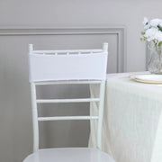 5 Spandex Stretchable Chair Sashes with Silver Diamond Ring Buckle