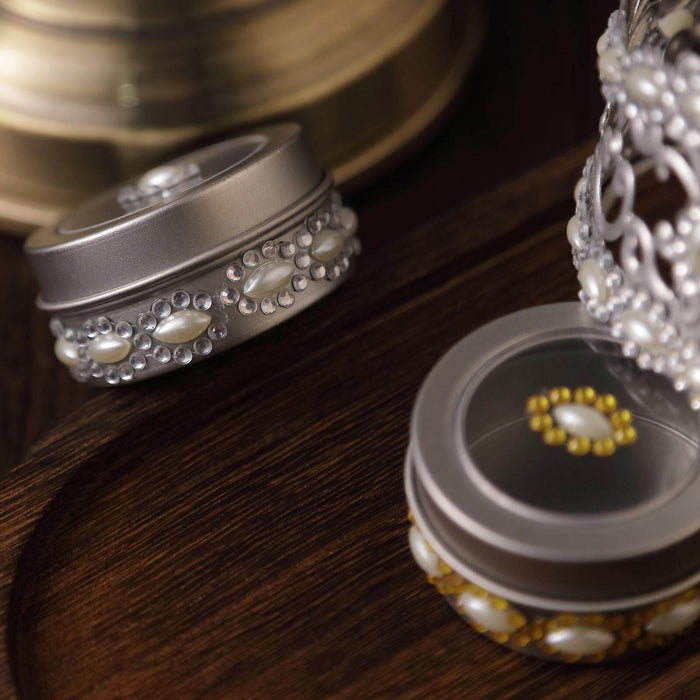 5 Strips Stick On Rhinestone Gems - Oval Self Adhesive Diamond
