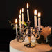 5" tall 9 Arm Mini Candelabra Cake Topper with Candles
