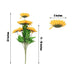 5 Tall Silk Sunflower Bushes with 45 Flowers - Yellow ARTI_865_YELx6