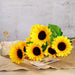 5 Tall Silk Sunflower Bushes with 45 Flowers - Yellow ARTI_865_YELx6