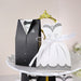 50 Favor Boxes Wedding Dress and Tuxedo Gift Holders - Black and White BOX_2X4_WED01_SET