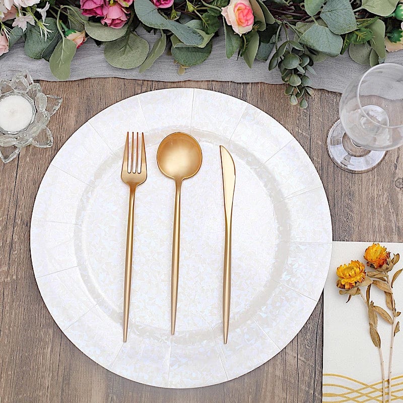 50 Heavy Duty Plastic Cutlery Spoons Forks and Knives Set - Disposable Tableware