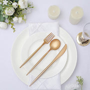 50 Heavy Duty Plastic Cutlery Spoons Forks and Knives Set - Disposable Tableware