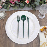 50 Heavy Duty Plastic Cutlery Spoons Forks and Knives Set - Disposable Tableware