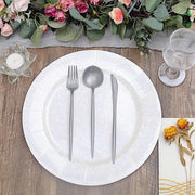 50 Heavy Duty Plastic Cutlery Spoons Forks and Knives Set - Disposable Tableware