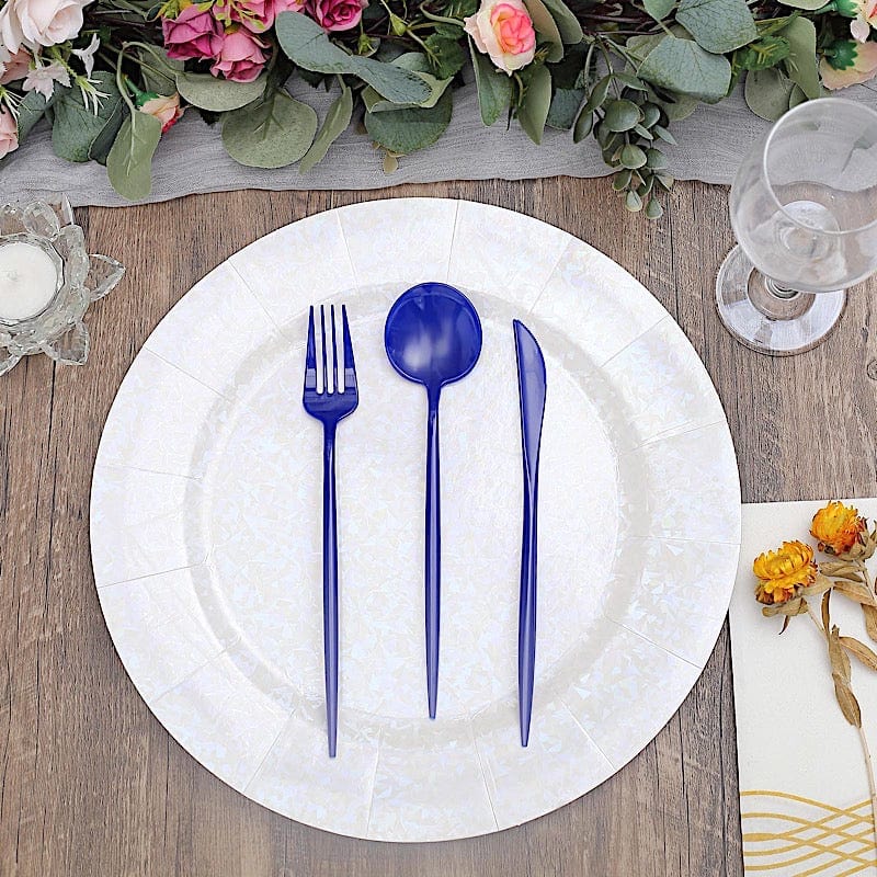 50 Heavy Duty Plastic Cutlery Spoons Forks and Knives Set - Disposable Tableware