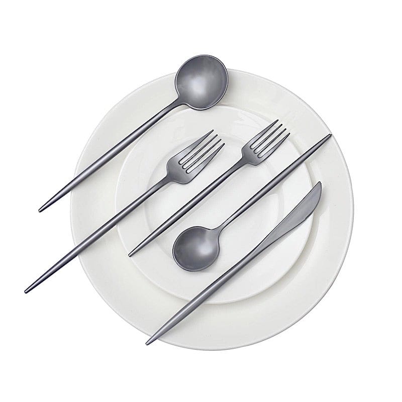 50 Heavy Duty Plastic Cutlery Spoons Forks and Knives Set - Disposable Tableware