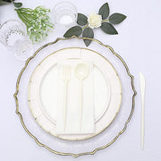 50 Heavy Duty Plastic Cutlery Spoons Forks and Knives Set - Disposable Tableware