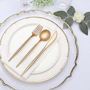 50 Heavy Duty Plastic Cutlery Spoons Forks and Knives Set - Disposable Tableware