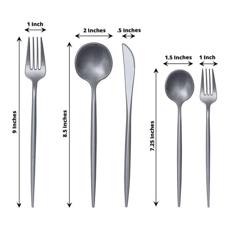 50 Heavy Duty Plastic Cutlery Spoons Forks and Knives Set - Disposable Tableware