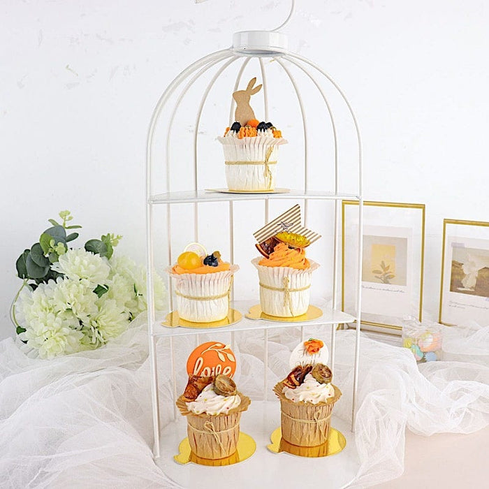 50 Metallic 3" Round Cake Boards Disposable Mini Dessert Trays - Gold CAKE_CARB009_RND_GOLD