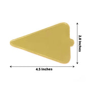 50 Metallic 5" Triangle Cake Boards Disposable Mini Dessert Trays - Gold CAKE_CARB009_TRI_GOLD