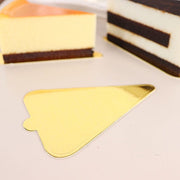 50 Metallic 5" Triangle Cake Boards Disposable Mini Dessert Trays - Gold CAKE_CARB009_TRI_GOLD