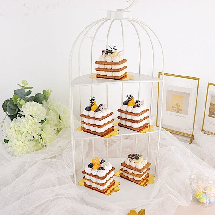 50 Metallic Rectangular Cake Boards Disposable Mini Dessert Trays - Gold CAKE_CARB009_REC_GOLD