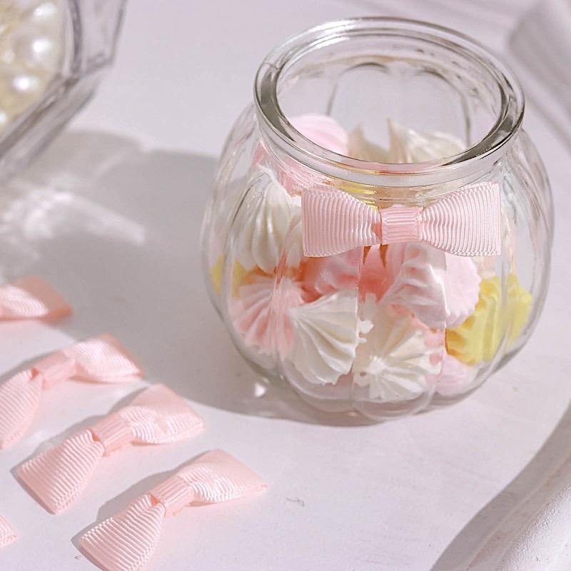 50 pcs 1.5" Grosgrain Polyester Pre Tied Ribbon Bows