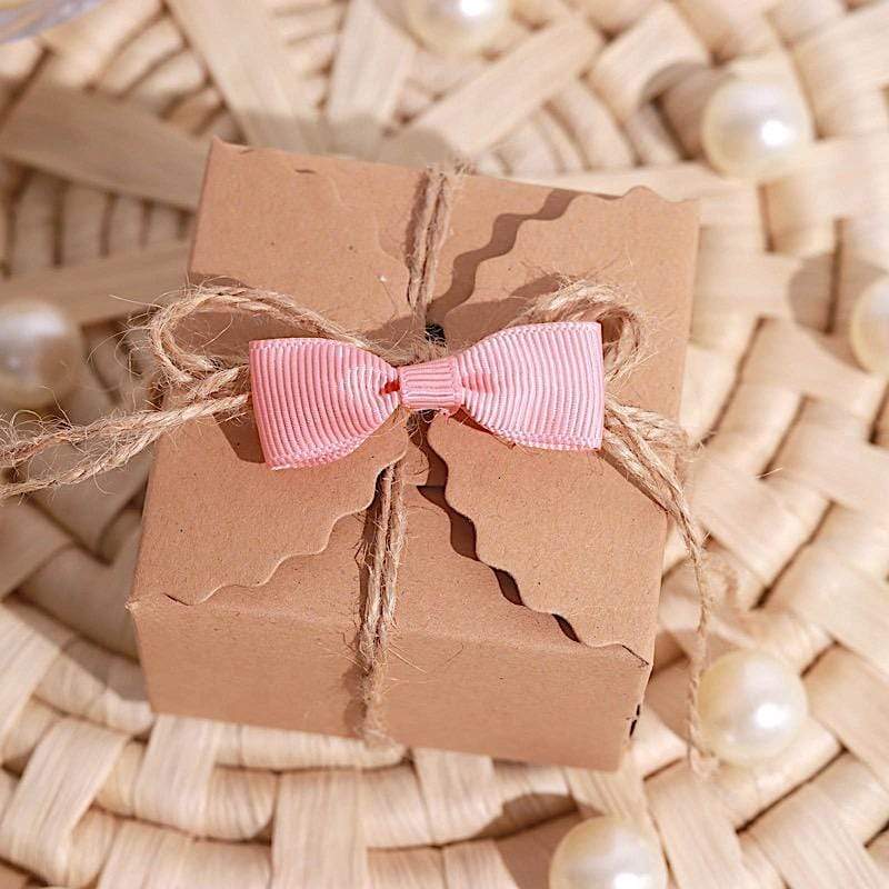 50 pcs 1.5" Grosgrain Polyester Pre Tied Ribbon Bows