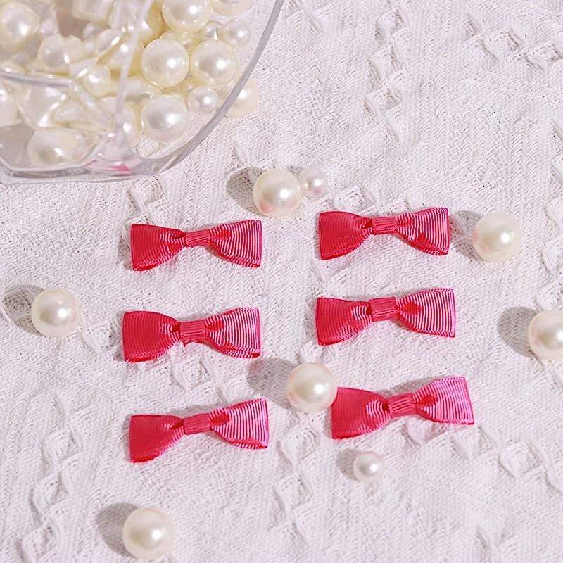 50 pcs 1.5" Grosgrain Polyester Pre Tied Ribbon Bows