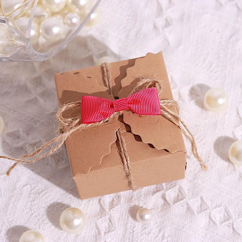 50 pcs 1.5" Grosgrain Polyester Pre Tied Ribbon Bows