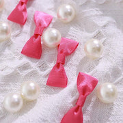 50 pcs 1.5" Grosgrain Polyester Pre Tied Ribbon Bows