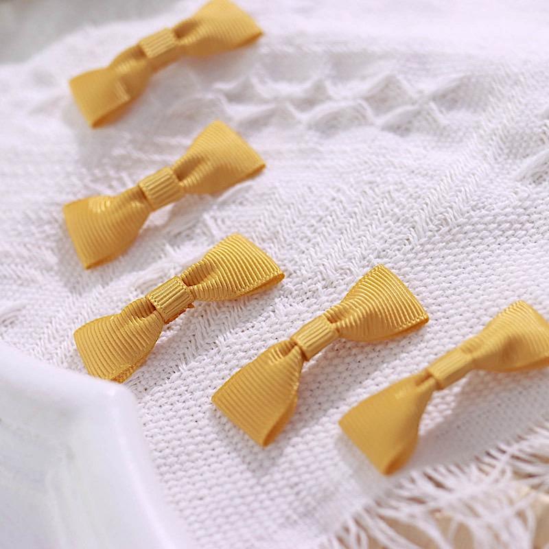 50 pcs 1.5" Grosgrain Polyester Pre Tied Ribbon Bows