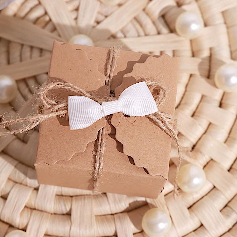 50 pcs 1.5" Grosgrain Polyester Pre Tied Ribbon Bows