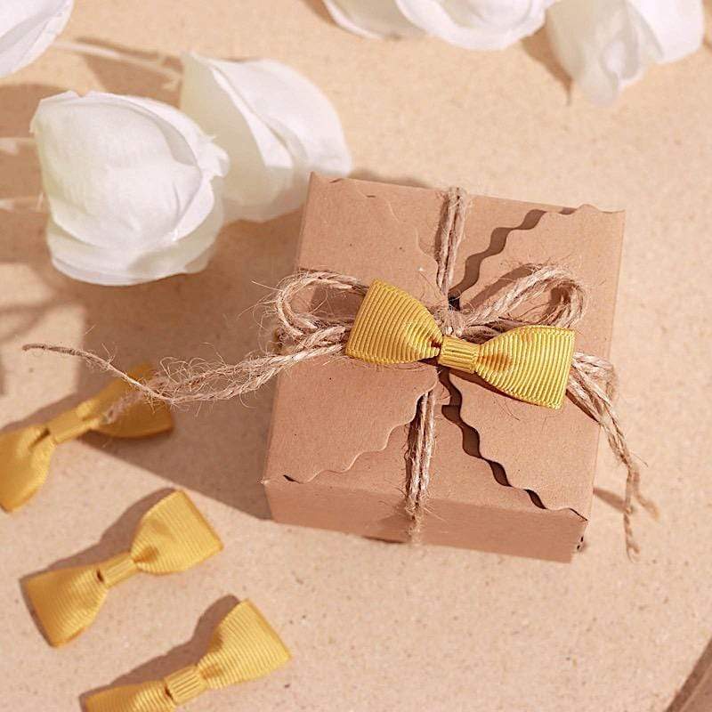 50 pcs 1.5" Grosgrain Polyester Pre Tied Ribbon Bows