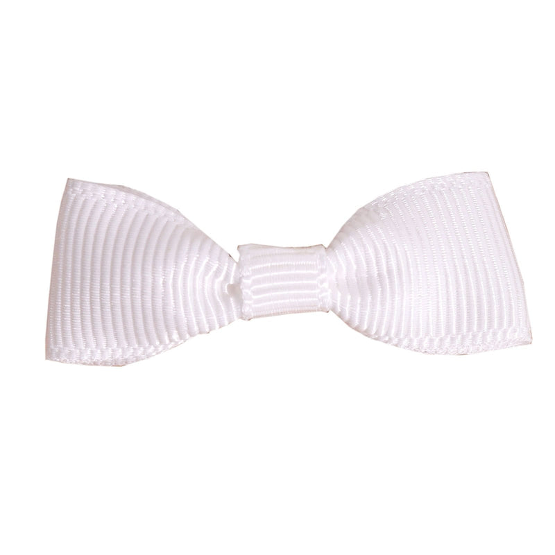 50 pcs 1.5" Grosgrain Polyester Pre Tied Ribbon Bows RIB_BOW_GROS01_WHT