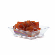 50 pcs 2" Clear Elegant Mini Square Plastic Plates - Disposable Tableware PLST_PLA0055_CLR