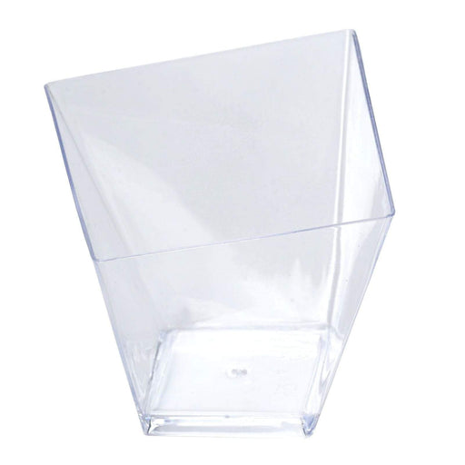 50 pcs 2 oz Square Plastic Cups - Disposable Tableware PLST_CU0029_CLR