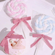 50 pcs 3" Pre Tied Grosgrain Ribbon Stitched Twist Tie Bows