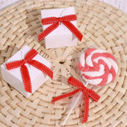 50 pcs 3" Pre Tied Grosgrain Ribbon Stitched Twist Tie Bows