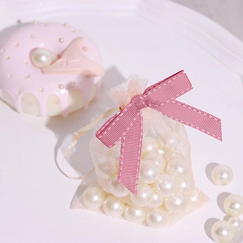 50 pcs 3" Pre Tied Grosgrain Ribbon Stitched Twist Tie Bows