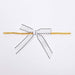 50 pcs 3" Pre Tied Grosgrain Ribbon Stitched Twist Tie Bows RIB_BOW_STCH01_WHT