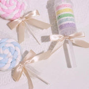 50 pcs 3" Pre Tied Satin Ribbon Twist Tie Bows