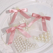 50 pcs 3" Pre Tied Satin Ribbon Twist Tie Bows