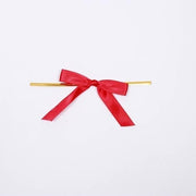 50 pcs 3" Pre Tied Satin Ribbon Twist Tie Bows