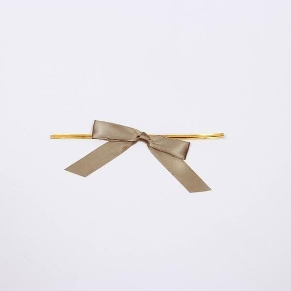 50 pcs 3" Pre Tied Satin Ribbon Twist Tie Bows