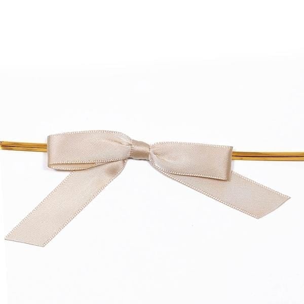 50 pcs 3" Pre Tied Satin Ribbon Twist Tie Bows RIB_BOW_STN02_081