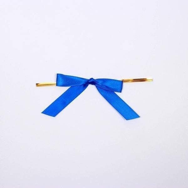 50 pcs 3" Pre Tied Satin Ribbon Twist Tie Bows RIB_BOW_STN02_ROY