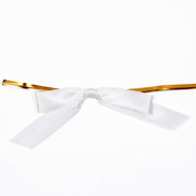 50 pcs 3" Pre Tied Satin Ribbon Twist Tie Bows RIB_BOW_STN02_WHT