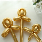 50 pcs 30" Long Modeling Twisting Metallic Latex Balloons