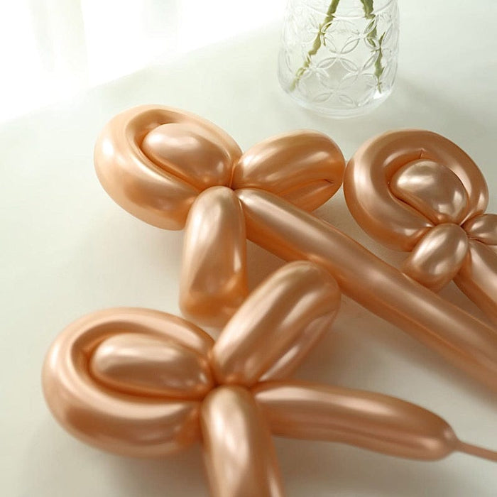 50 pcs 30" Long Modeling Twisting Metallic Latex Balloons