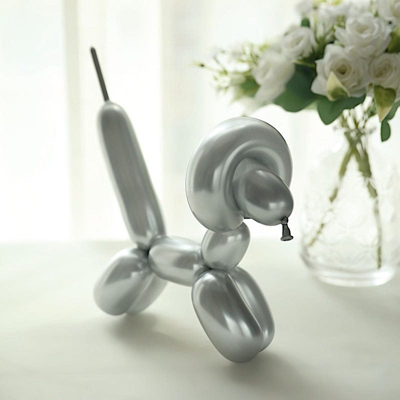 50 pcs 30" Long Modeling Twisting Metallic Latex Balloons