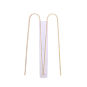 50 pcs 6" long Bamboo Sustainable Food Serving Disposable Tongs - Natural DSP_BIRC_YY001_6
