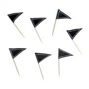 50 pcs Pennant Flag Toothpicks - Disposable Tableware FAV_FLAG01_BLK
