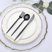 50 pcs Plastic Cutlery Spoon Fork Knife Set - Disposable Tableware