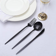 50 pcs Plastic Cutlery Spoon Fork Knife Set - Disposable Tableware